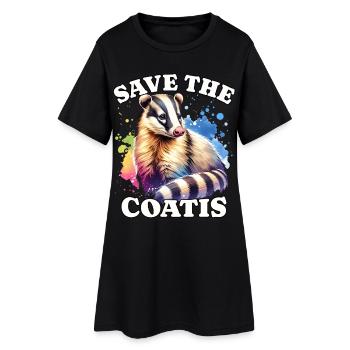 Nasenbär Save Coati - Robe T-shirt Femme - noir - Devant
