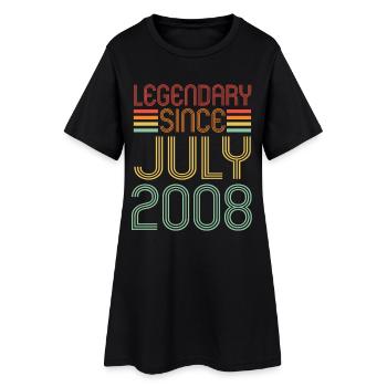 Legendary since July 2008, birthday - Women’s T-Shirt Dress - black - Front