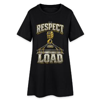 Opérateur de grue Opérateur de grue Respecte la charge - Robe T-shirt Femme - noir - Devant