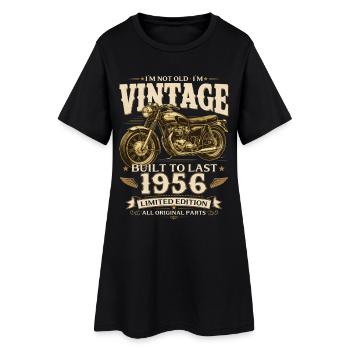 Cadeau pour 70e anniversaire Biker Vintage 1956 - Robe T-shirt Femme - noir - Devant