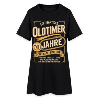 70. Geburtstag Oldtimer - Frauen T-Shirt-Kleid - Schwarz - Vorne