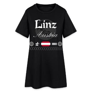 Souvenir de voyage streetwear Linz Austria - Robe T-shirt Femme - noir - Devant