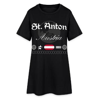 St. Anton am Arlberg Austria Streetwear - Women’s T-Shirt Dress - black - Front
