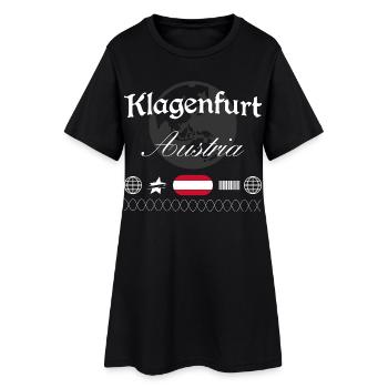 Klagenfurt Österreich Streetwear Reise Souvenir - Frauen T-Shirt-Kleid - Schwarz - Vorne