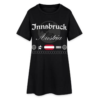 Innsbruck Österreich Streetwear Reise Souvenir - Frauen T-Shirt-Kleid - Schwarz - Vorne