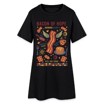 Breakfast Bacon Of Hope Brunch Coffee Morning - Women’s T-Shirt Dress - black - Front