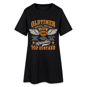 Oldtimer Juli 1996 | Geburtstag Geschenk - Frauen T-Shirt-Kleid - Schwarz - Vorne