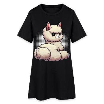 alpaca llama owner alpaca llamas llamas llamas - Women’s T-Shirt Dress - black - Front
