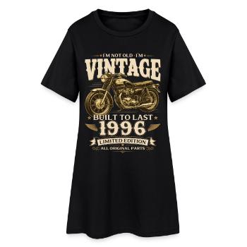 Cadeau du 30e anniversaire Biker Vintage 1996 - Robe T-shirt Femme - noir - Devant
