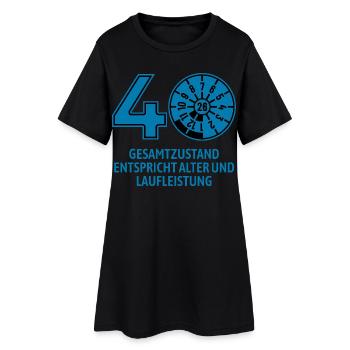 HU Juli 2026 - 40 Jahre - Geburtstag Geschenk - Frauen T-Shirt-Kleid - Schwarz - Vorne