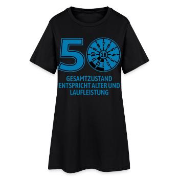 HU Juli 2026 - 50 Jahre - Geburtstag Geschenk - Frauen T-Shirt-Kleid - Schwarz - Vorne