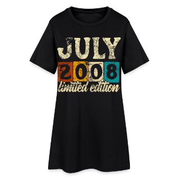 Limited Edition July 2008 Birthday Gift - Women’s T-Shirt Dress - black - Front