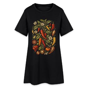 Chili Grower Chilis Anbauen - Frauen T-Shirt-Kleid - Schwarz - Vorne