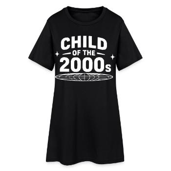 Children of the 2000s nostalgia - Women’s T-Shirt Dress - black - Front