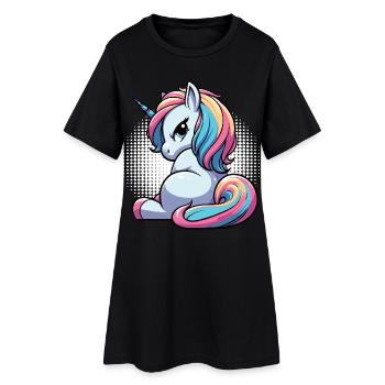 Unicorn Unicorns Unicorn Fan Unicorn Lover - Women’s T-Shirt Dress - black - Front