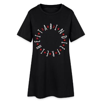 Ab in die Freiheit 2026 - Abitur - Geschenk - Frauen T-Shirt-Kleid - Schwarz - Vorne