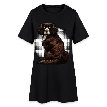 Münsterländer Münsterländerbesitzer Münsterhund - Frauen T-Shirt-Kleid - Schwarz - Vorne