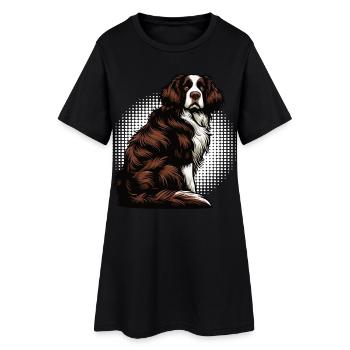 Münsterländer Münsterländerbesitzer Münsterhund - Frauen T-Shirt-Kleid - Schwarz - Vorne