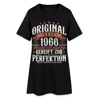 Original 1966 Jahrgang Vintage Retro Geburtstag - Frauen T-Shirt-Kleid - Schwarz - Vorne