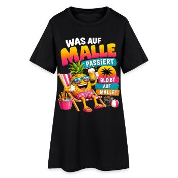 Was auf Malle passiert bleibt auf Malle Fun Spruch - Frauen T-Shirt-Kleid - Schwarz - Vorne
