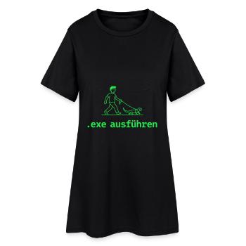 Exe ausführen Informatik Programming Geschenk - Frauen T-Shirt-Kleid - Schwarz - Vorne