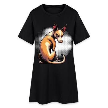 Podenco Podencos Podencoliebhaber Podencobesitzer - Frauen T-Shirt-Kleid - Schwarz - Vorne