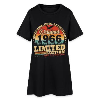 Original 1966 Jahrgang Vintage Geburtstag Geschenk - Frauen T-Shirt-Kleid - Schwarz - Vorne