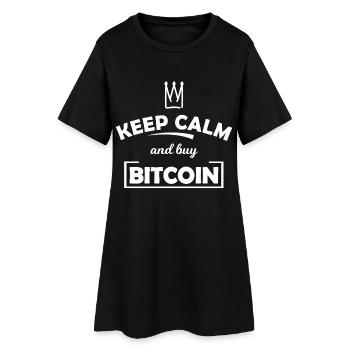 Crypto Motive Rest Mode: Buy Bitcoin - Women’s T-Shirt Dress - black - Front