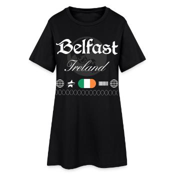 Souvenir de voyage streetwear de Belfast Ireland - Robe T-shirt Femme - noir - Devant
