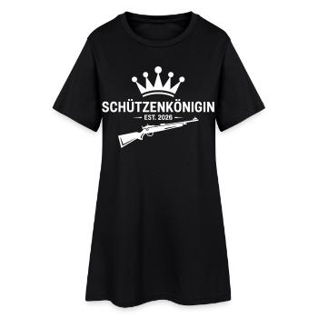 Schützenkönigin 2026 - Frauen T-Shirt-Kleid - Schwarz - Vorne