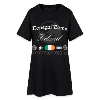 Donegal Town Ireland Streetwear Travel Souvenir - Women’s T-Shirt Dress - black - Front