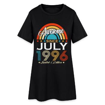 Juillet 1996 anniversaire vintage rétro vintage - Robe T-shirt Femme - noir - Devant