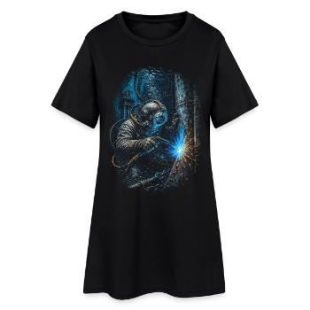 Soudeur sous-marin Soudeur sous-marin - Robe T-shirt Femme - noir - Devant