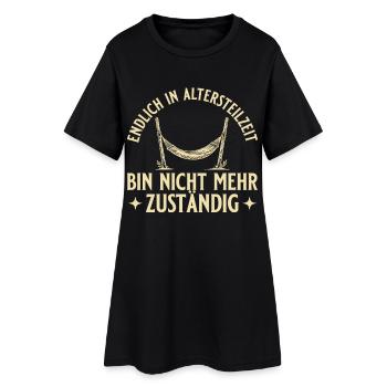 Altersteilzeit Hängematte Nicht mehr zuständig - Frauen T-Shirt-Kleid - Schwarz - Vorne