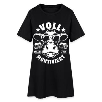 Malle 2026 - Voll muhtiviert - Urlaub & Saufen - Frauen T-Shirt-Kleid - Schwarz - Vorne