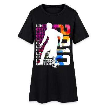 LIMITED EDITION 2010 FOOTBALL 16TH BIRTHDAY - Women’s T-Shirt Dress - black - Front