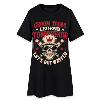 Épouser aujourd’hui Légende Demain - Robe T-shirt Femme - noir - Devant