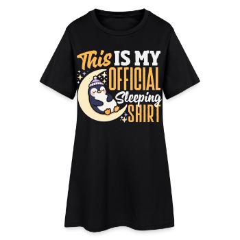 Pingouin mignon - Cadeau pour l’amoureux des manchots - Robe T-shirt Femme - noir - Devant