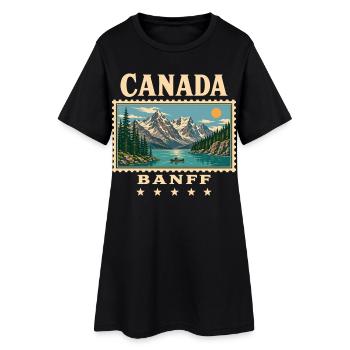 Canada Banff Vintage Travel Brand - Women’s T-Shirt Dress - black - Front