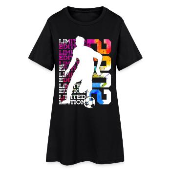 24E ANNIVERSAIRE DE FOOTBALL EN ÉDITION LIMITÉE 2002 - Robe T-shirt Femme - noir - Devant
