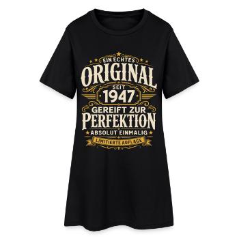 79. Geburtstag Geschenk Mann Original Vintage 1947 - Frauen T-Shirt-Kleid - Schwarz - Vorne