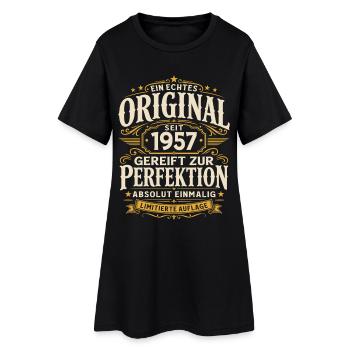 69. Geburtstag Geschenk Mann Original Vintage 1957 - Frauen T-Shirt-Kleid - Schwarz - Vorne