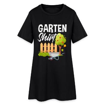 Garten Gärtner Pflanzen - Frauen T-Shirt-Kleid - Schwarz - Vorne