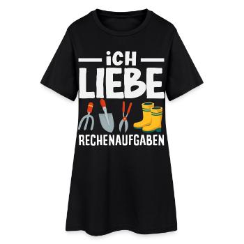 Ich Liebe Rechenaufgaben Garten - Frauen T-Shirt-Kleid - Schwarz - Vorne