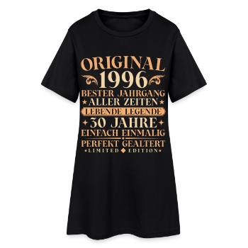 Original 1996 Jahrgang geboren 30. Geburtstag - Frauen T-Shirt-Kleid - Schwarz - Vorne