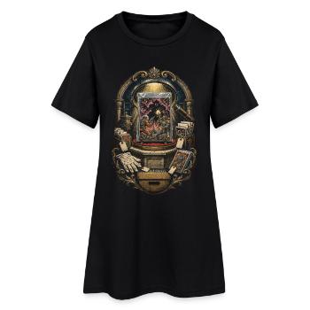 Collectionneur de bandes dessinées - Robe T-shirt Femme - noir - Devant
