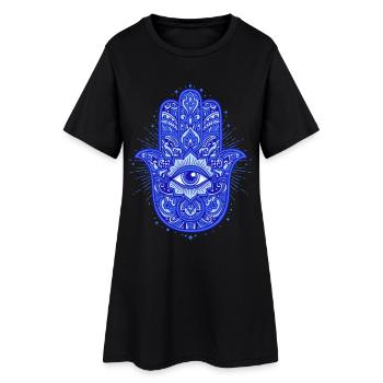 Spiritualité Géométrie Sacrée Fleur de Lotus Zen - Robe T-shirt Femme - noir - Devant
