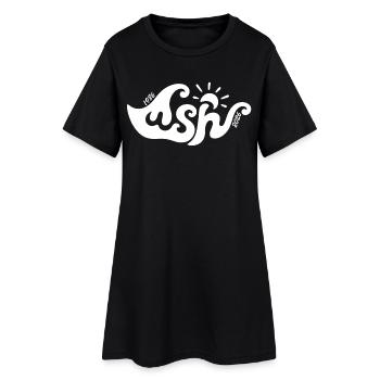 Harlows rétro de planche à voile White Wave - Robe T-shirt Femme - noir - Devant