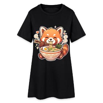 Kawaii Panda Ramen - Robe T-shirt Femme - noir - Devant