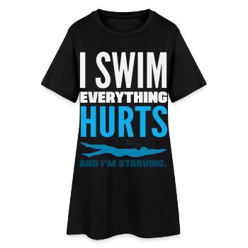 Dictons drôles de nageurs et conception de clubs de natation - Robe T-shirt Femme - noir - Devant
